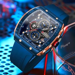 Top Brand Men’s Watches Luxury Square Quartz Wristwatch Waterproof Luminous Chr