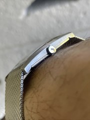 Vintage Juvenia Watch AMÉRICAINE Gondolo Intigrated Bracelet Mid Century Modern
