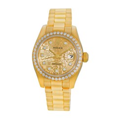 ROLEX 18K Yellow Gold 26mm Factory Diamond President 179138 Box Warranty