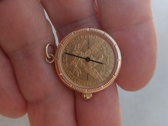 Beautiful 18K Gold Corum, $5 U.S. Gold Coin Dial & Back Cover.