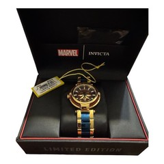 Invicta Marvel Ltd Edition Captain Marvel Gold-Tone Stainless Steel Case Watch