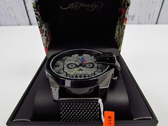 Ed Hardy Metal Skull Watch NIB. 50450UB-42-D30 NEW!
