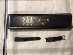 Hilton Vintage 17 Jewels Incabloc Mechanical Swiss-Made 34mm With Box.