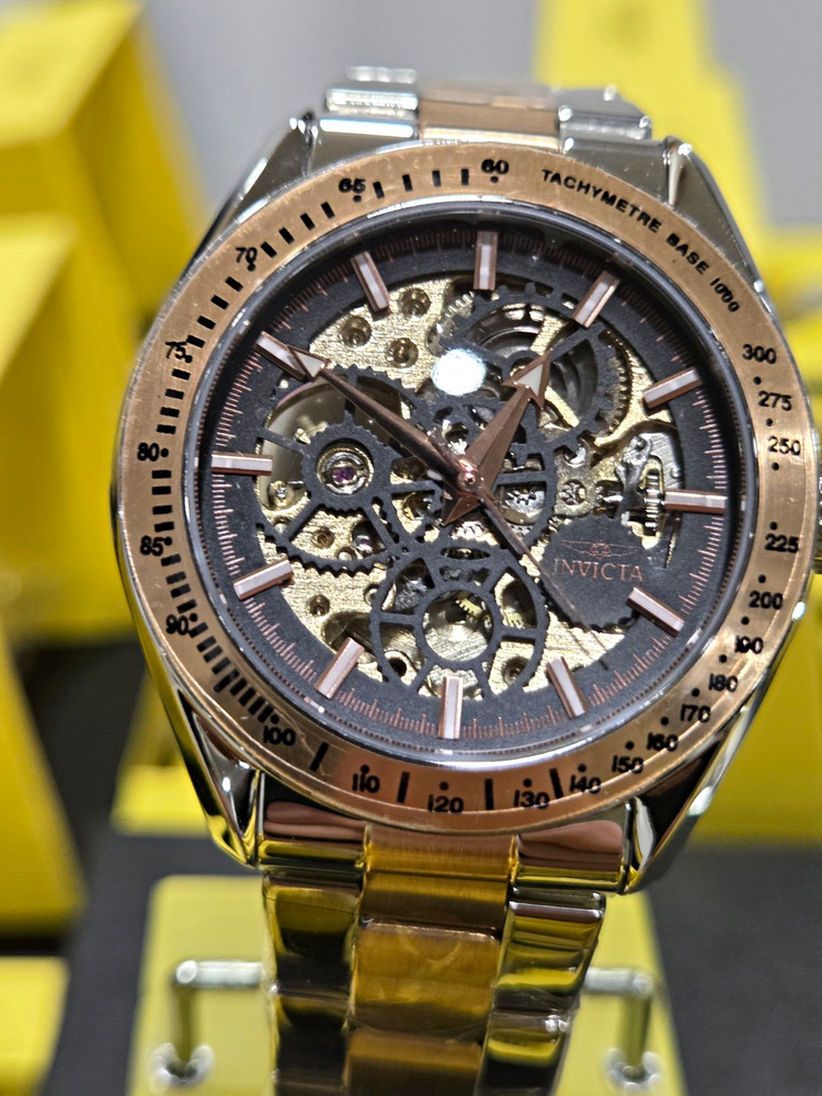 Invicta 69599 Men’s Automatic Skeleton Dial Two-Tone SS NIB