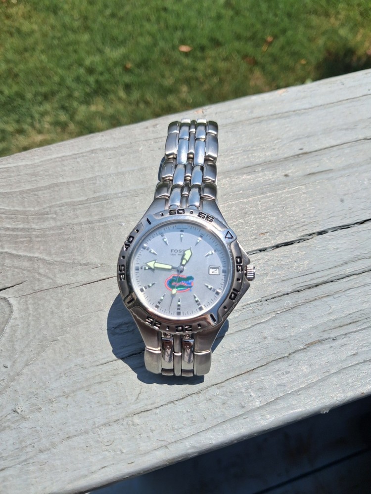 Fossil CR-5196 Watch with Florida Gators Logo – Quartz – Stainless Steel 2007