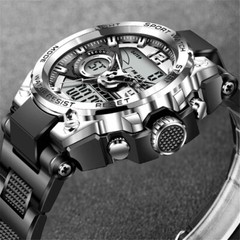 LIGE Men Watch Fashion Boys Sport Digital Wristwatch with LED Alarm Stopwatch
