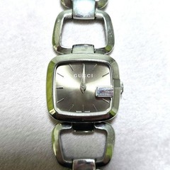 GUCCI G Collection 125.5 Silver Dial Watch Working New Battery from Japan Used
