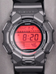 Casio G-SHOCK GD-010BBR-1JF BLACK AND BOLD RED Dial Gift Men Round Resin Watch