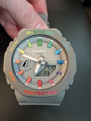IFLW CustomCasio G-SHOCK GA-2110ET Gray Analog/Digital Carbo Rainbow