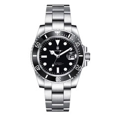 Corgeut 40mm Diving Men’s Automatic Watch NH35A Sapphire Glass Black Dial Lume