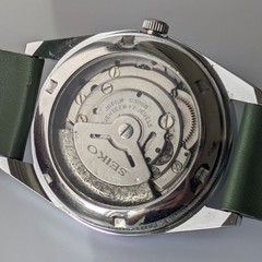 SEIKO 1980-1989 35 mm Used Watch Automatic Green Dial Men Analog Display