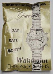 Wakmann Triple Calendar Chronograph Valjoux 730 Watch 73.1308.21 w Box & Papers