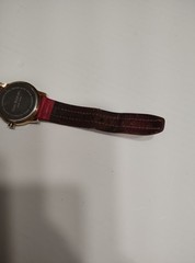 Isaac Mizrahi NY Women’s Quartz Watch Gold Tone 28mm Red/Brown Leather