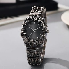 Men’s Quartz Watch With Alloy Strap And Single Folding Buckle, Featuring Tempere
