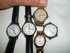 5 Timex Watches Indigo Calendar Link band leather band Women’s