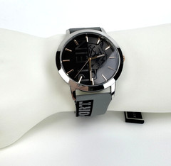 Philipp Plein Sport Men Legend Watch Silver Tone PSLBA0123 Gray Black Strap MINT