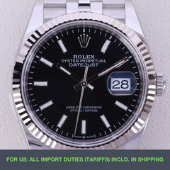 Rolex Datejust 36 126234 36mm Bright Black Dial Full Set New No.70988