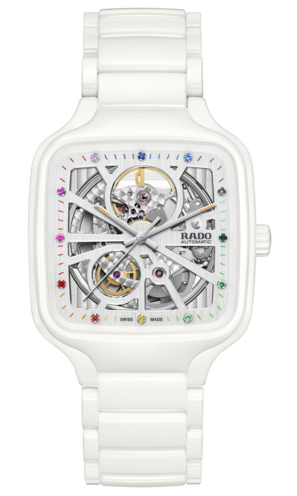 New Rado True Square Automatic Open Heart White Dial Men’s Watch R27073712