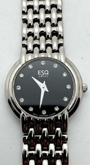 ESQ Esquire Swiss Women’s Watch 12 Diamond Black Face – New Battery