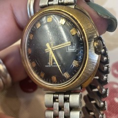 Vintage 1972 Timex UFO 21-Jewels Wrist Watch – Works – Manual Wind – Gold Tone