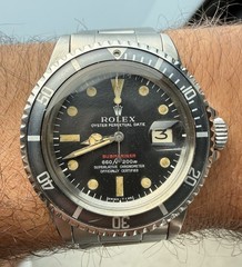 Rolex Submariner 1680 red, Ghost bezel, Tritium. 100% Original and Serviced