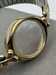 Vtg Kord 21 Jewels Ladies Mechanical Cocktail Watch Beautiful Speidel Band RUNS