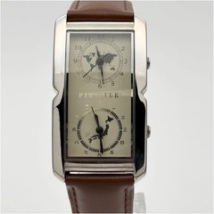 PIMSLEUR Dual Time Wristwatch World Map Japan Map