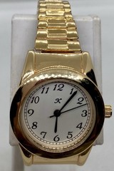NEW KAREENA LADIES WATCH Fresh Battery Large Numbers Gold Expansion Band Nice!
