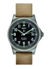 MWC G10LM Military Watch | 50m | Date Window | Screw Case Back | Desert Strap