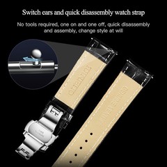 Automatic Mechanical Watch Waterproof Skeleton Luxury Dial Men Men’s Strap