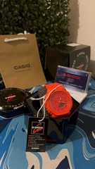 Casio G-SHOCK Red Analog-Digital Resin Quartz Watch 200m, World Time, Box