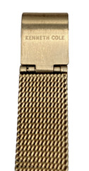 Kenneth Cole New York 30mm M of Pearl dial Gold Tone ladies Watch 10mm mesh Band