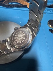 Esq by Movado Men’s Stainless Steel Swiss Watch E5263 New Battery Runs Great