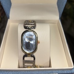 True Religion Logo Charm Bracelet Watch, 28mm, Two Tone Blue