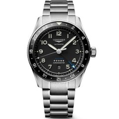 NEW Longines Spirit Zulu Time 42mm Black Dial Steel Men’s Watch L38124536
