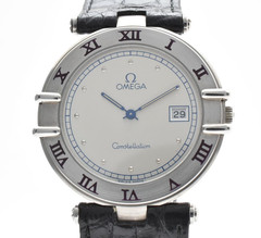 【NEAR MINT】OMEGA Constellation 196.0360 Quartz Silver Dial Blue Hands Mens Watch
