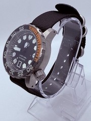 Helm Khuraburi Auto Dive Watch Titanium-Black Dial Custom 🍊& BLK Bzll-NEW‼️