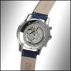 S.U.G. PHENOM MEN’S 21J AUTOMATIC WATCH NEW BLUE DIAL SUG BLUE LEATHER STRAP