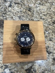 Shinola Aragonite 5021 47mm Mens Watch Gold Colored Midnight Blue Dial