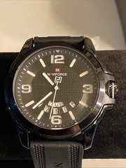 Naviforce NF9215 For Dream black/white Wristwatch Black Band New Battery