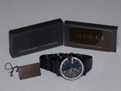 New Men’s 101m Gucci chrono 1.92ct.aprx.custom set real Diamond Watch YA101331