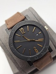 Bvlgari *New* Ref. 103219 Solotempo 41mm DLC Steel Black Dial Automatic Watch