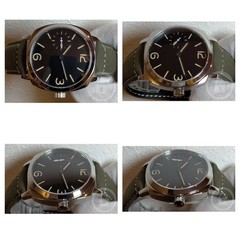 [A3P] Seagull Manual Winding Italian Military Style Green Leather Men [k9s]