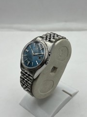 Vintage Ricoh Dynamic Wide Automatic 21 Jewels Day-Date Blue Dial Men’s Watch