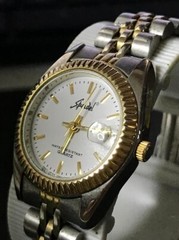 SPEIDEL 27mm White Dial Calendar President Woman watch, Run, New Battery (#1738)