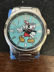 Accutime Cuphead Men’s Analog Quartz Watch 43mm Case StudioMDHR CUP8001GS