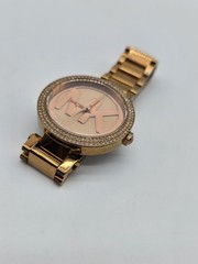 Michael Kors Parker MK5865 Women Rose Gold Analog Dial Quartz Watch New Battery