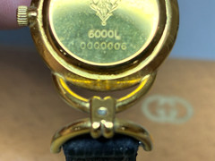 GUCCI 6000L Women’s Quartz Dial Watch ~ Gold/Black ~ Not Tested ~ Parts Only