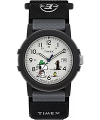 New Timex Peanuts Camper Black Men’s Watch TW4B29100 Beagle Scout