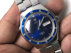 Vintage Jemis 5021-029A Automatic 17 Jewel Blue Dial Men’s Wristwatch